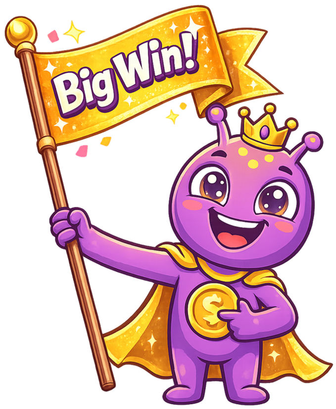 Ayoha mascot celebrating a big win