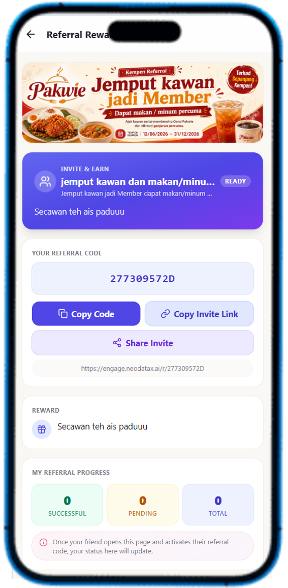 Ayoha Engage referral rewards