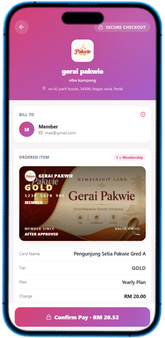 Ayoha Engage secure checkout
