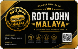Roti John Malaya membership card